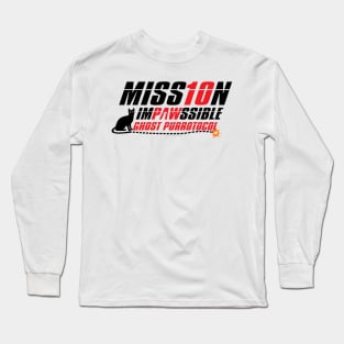 Mission Impawssible White Long Sleeve T-Shirt